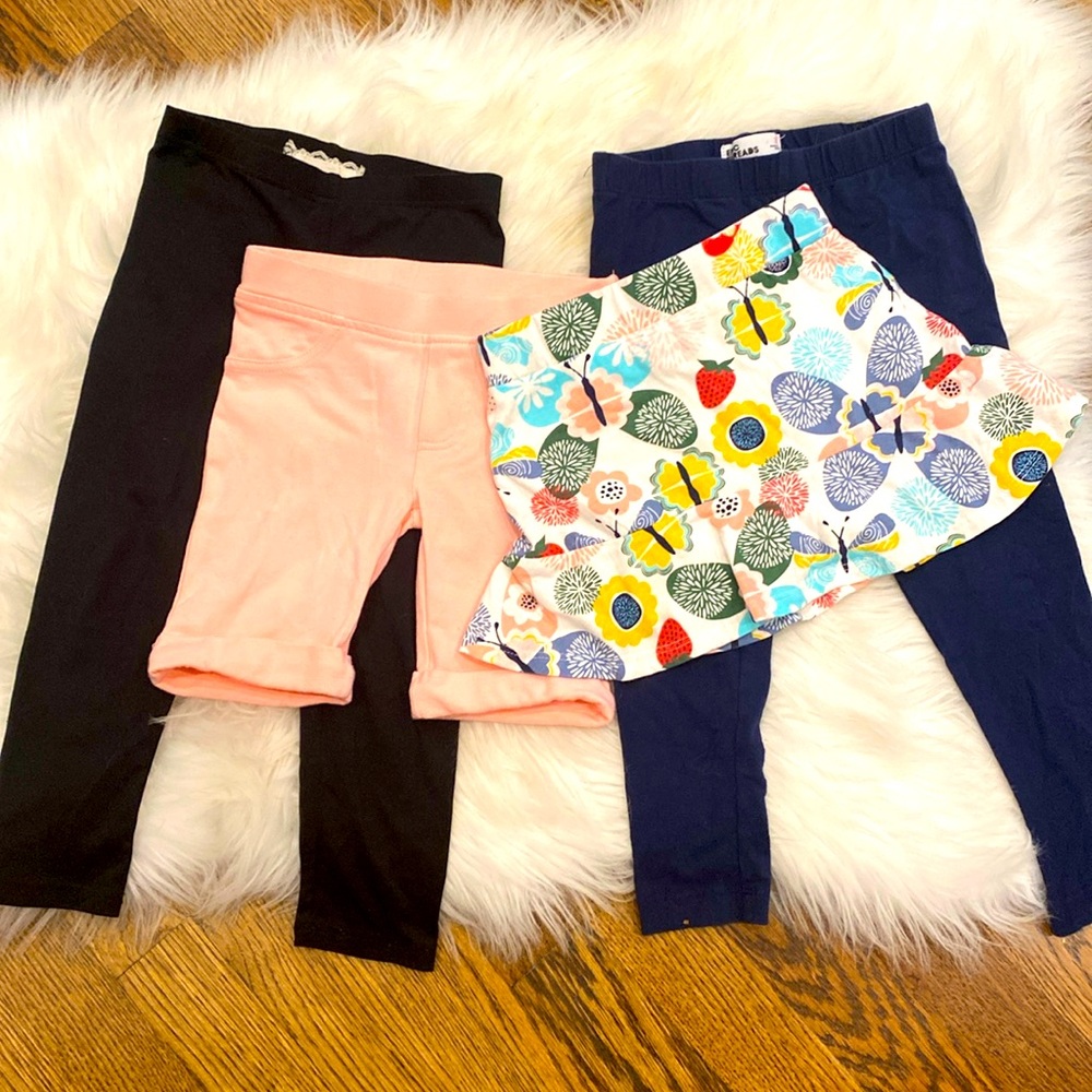 NWOT 3T Strawberry shirt w/ shorts, pink shorts, navy & black lightweight pants